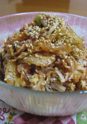 さば缶とキムチの和え物-レシピのメイン写真