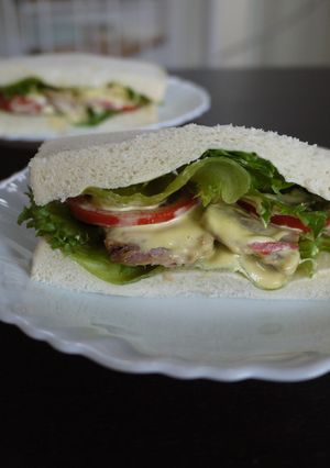 秘密のからしマヨ！　豚の角煮サンド♫-レシピのメイン写真