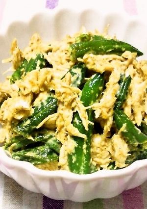 ささ身&いんげんのカレーマヨ和え♪-レシピのメイン写真