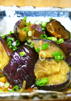 茄子の揚げ浸し♪薬味がきいてます。-レシピのメイン写真