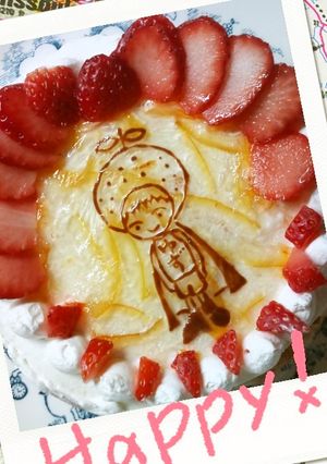 キャラデコゆず茶ケーキ*ゆずマン-レシピのメイン写真