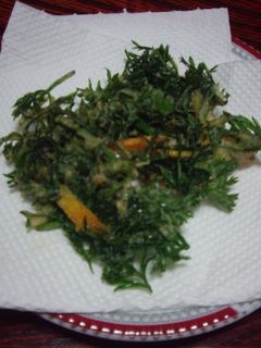人参葉っぱのパリパリかき揚げ-レシピのメイン写真