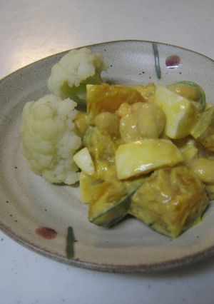 水煮大豆とかぼちゃのサラダ-レシピのメイン写真