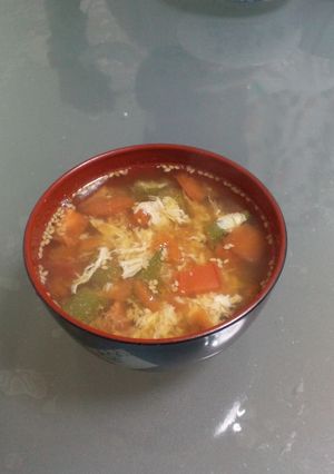 ｵｸﾗとﾄﾏﾄの汁物-レシピのメイン写真