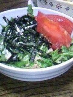 水菜と鮭缶詰の和風サラダ-レシピのメイン写真