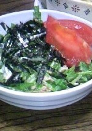 水菜と鮭缶詰の和風サラダ-レシピのメイン写真