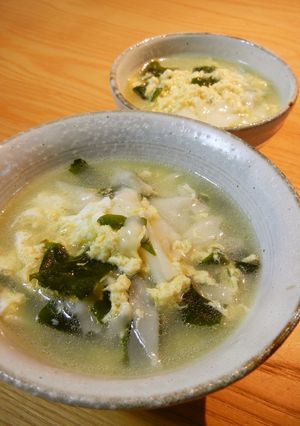 ワンタンの皮でボリューム満点『卵スープ』-レシピのメイン写真