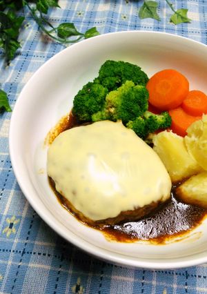 味噌デミチーズハンバーグ-レシピのメイン写真