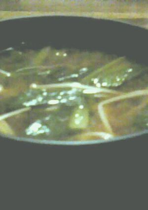 菜っ葉とｷﾉｺの赤だし♪-レシピのメイン写真