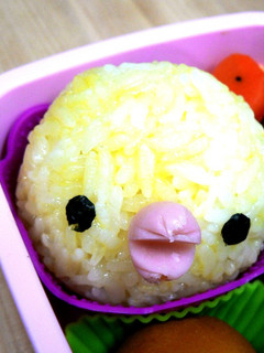 キャラ弁 口をあけたひよこおにぎり-レシピのメイン写真