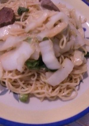 白菜入りの焼きそばにしてみました-レシピのメイン写真