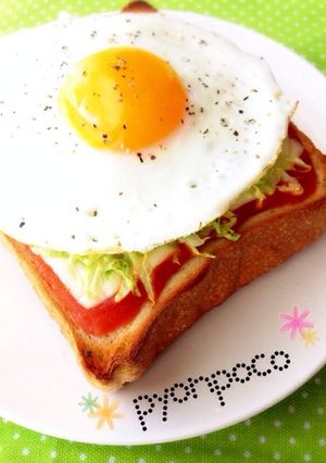 ボリュームＵＰ！目玉焼きトースト★②-レシピのメイン写真