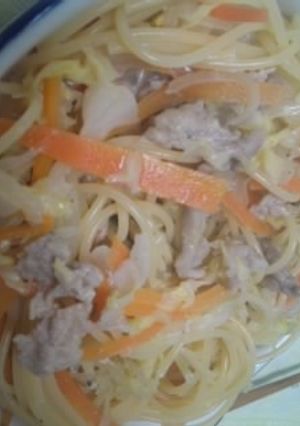 野菜スープスパ-レシピのメイン写真