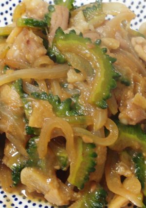 ゴーヤと鶏の味噌＆にんにく炒め-レシピのメイン写真