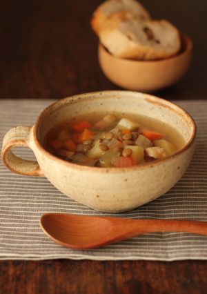 レンズ豆と野菜のジンジャースープ-レシピのメイン写真
