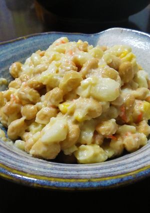 大豆水煮の味噌ポテサラダ-レシピのメイン写真