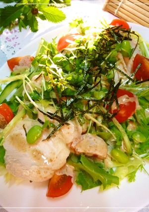 鶏と野菜のサラダ　胡麻生姜風味-レシピのメイン写真