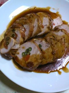 鶏胸肉巻の焼き肉のタレ煮-レシピのメイン写真