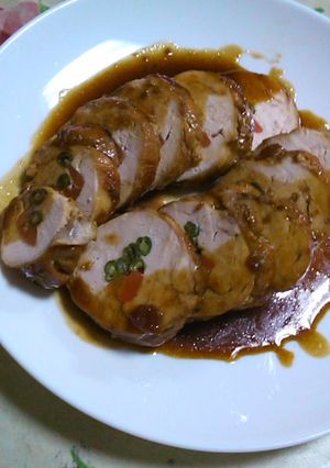 鶏胸肉巻の焼き肉のタレ煮-レシピのメイン写真
