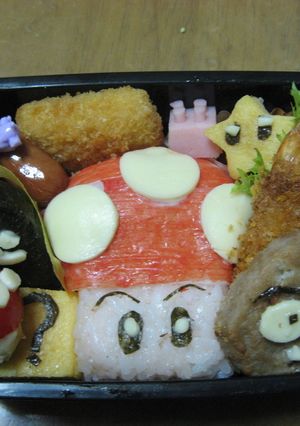 キャラ弁　スーパーマリオ　キノピオ-レシピのメイン写真