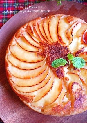 フライパンで簡単！カラメルアップルケーキ-レシピのメイン写真