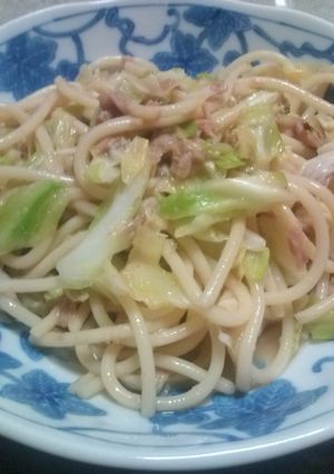 キャベツとツナの和風サラスパ-レシピのメイン写真
