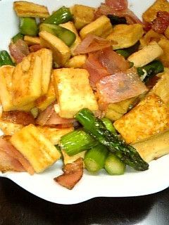アスパラ高野豆腐ベーコン★炒-レシピのメイン写真