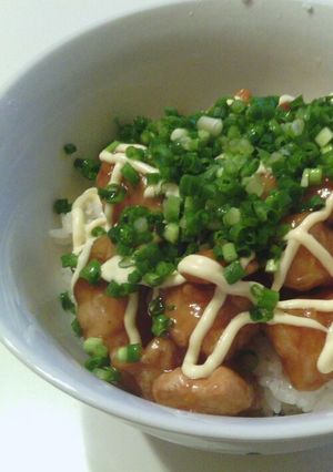 鶏の甘辛ネギマヨ丼-レシピのメイン写真