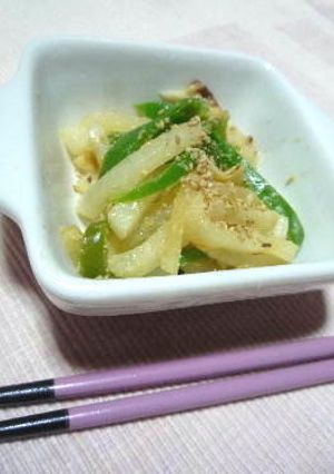 大根・ピーマン・ちくわの味噌炒め-レシピのメイン写真