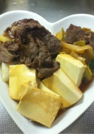 風邪ダウン息子の為・滋養強壮肉豆腐-レシピのメイン写真