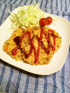 ミートソースを簡単リメイク!ご飯でお焼き-レシピのメイン写真