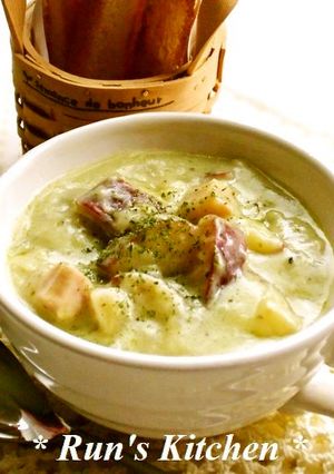 ✽薩摩芋のグリーンシチュー・バジル風味✽-レシピのメイン写真