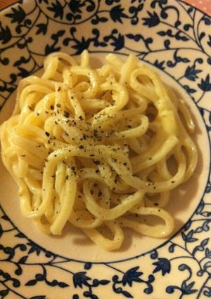 ダシダで♪簡単カルボナーラ風うどん-レシピのメイン写真
