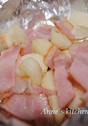 簡単！居酒屋風ホクホクのにんにくベーコン-レシピのメイン写真