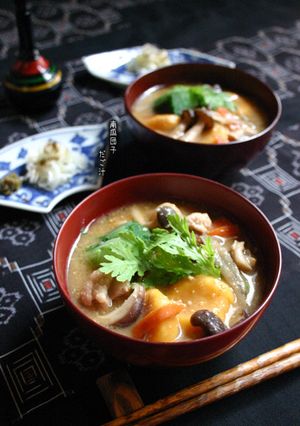 野菜を食べよ【南瓜団子の団子汁】癒し系♪-レシピのメイン写真
