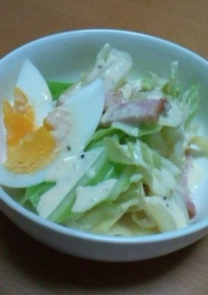 キャベツとベーコンのサラダ☆シーザー風-レシピのメイン写真