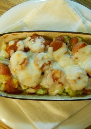 バジルポテトのチーズ焼き-レシピのメイン写真