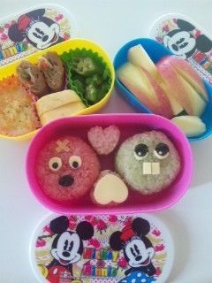 簡単キャラ弁☆ガチャピン×ムック-レシピのメイン写真