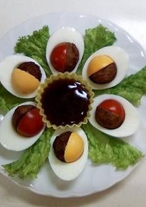 肉だんご・トマト・たまごでカラフル前菜-レシピのメイン写真