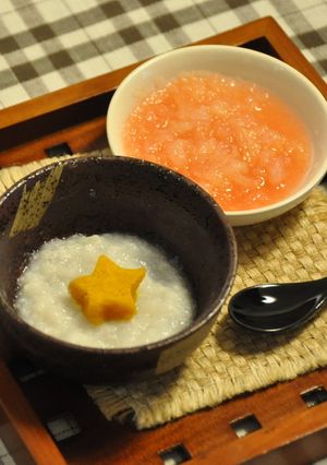 離乳食★中期★ご飯から作る　簡単7倍粥-レシピのメイン写真