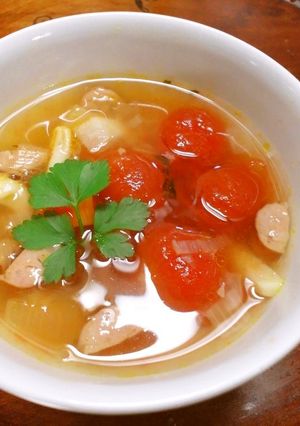ミニトマトのミネストローネ-レシピのメイン写真