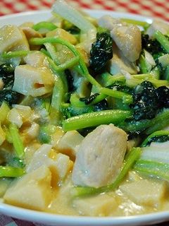 タアサイと筍と鶏胸肉の味噌あんかけ風☆-レシピのメイン写真