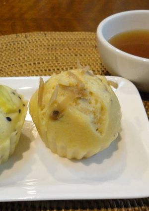 簡単♪HMで1度に2種類の蒸しパン-レシピのメイン写真