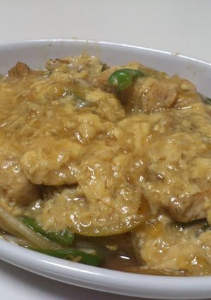 鶏むね肉の卵あんかけもやし炒め-レシピのメイン写真