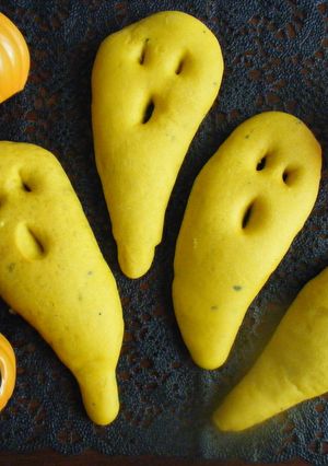 ハロウィンのかぼちゃおばけパン-レシピのメイン写真