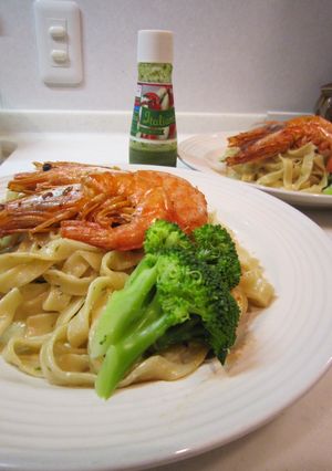 簡単お手軽海老のバジルクリームパスタ-レシピのメイン写真