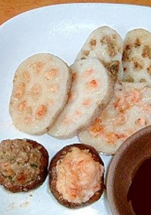 レンコンの詰め物 2種類-レシピのメイン写真