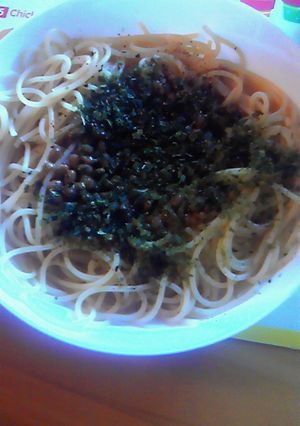 納豆&卵パスタ-レシピのメイン写真