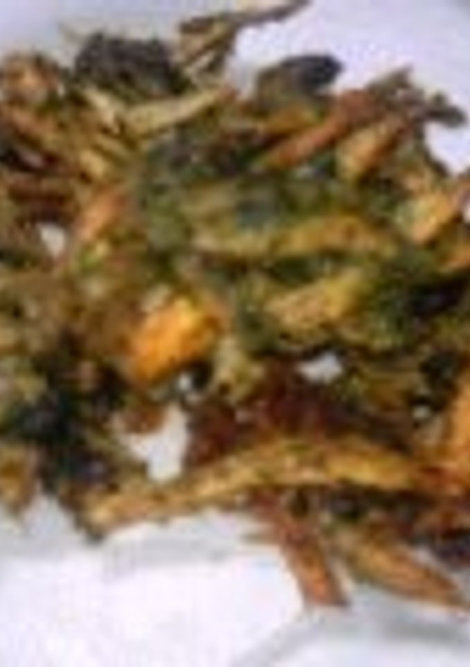 ゴボウとシイタケの磯辺風かき揚げ-レシピのメイン写真