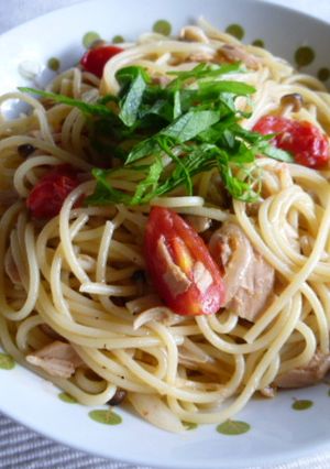 あっさりツナとトマトと大葉のパスタ-レシピのメイン写真